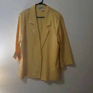 Plus size Vintage Joanna Yellow Open Blazer sz 22